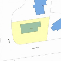 1307 Beacon St, Newton, MA 02468 plot plan