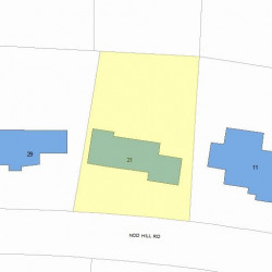 21 Nod Hill Rd, Newton, MA 02461 plot plan