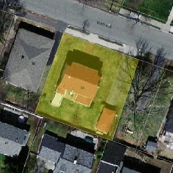 64 Eliot Ave, Newton, MA 02465 aerial view