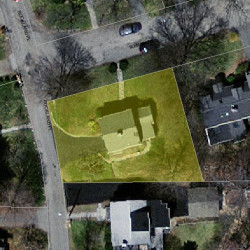 18 Tamarac Rd, Newton, MA 02464 aerial view