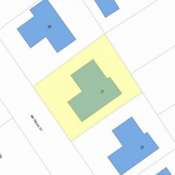 27 Mosman St, Newton, MA 02465 plot plan