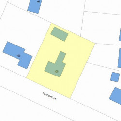 108 Concord St, Newton, MA 02462 plot plan