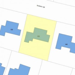 152 Fairway Dr, Newton, MA 02465 plot plan