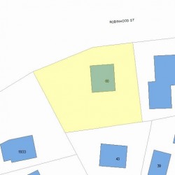60 Robinhood St, Newton, MA 02466 plot plan