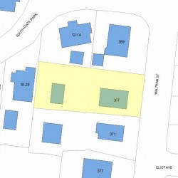 367 Waltham St, Newton, MA 02465 plot plan