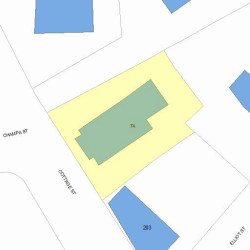 74 Cottage St, Newton, MA 02464 plot plan