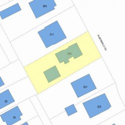 315 Albemarle Rd, Newton, MA 02460 plot plan