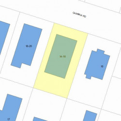 14 Cambria Rd, Newton, MA 02465 plot plan