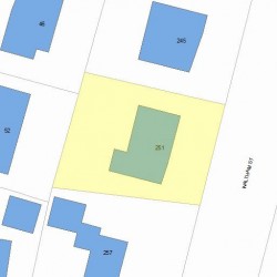 251 Waltham St, Newton, MA 02465 plot plan