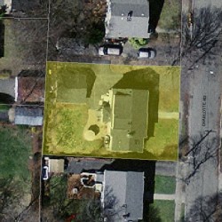 44 Charlotte Rd, Newton, MA 02459 aerial view