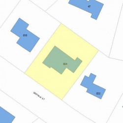 824 Dedham St, Newton, MA 02459 plot plan