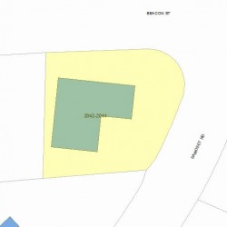 2042 Beacon St, Newton, MA 02468 plot plan