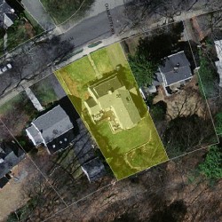 56 Park Ln, Newton, MA 02459 aerial view