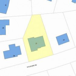 27 Sycamore Rd, Newton, MA 02459 plot plan