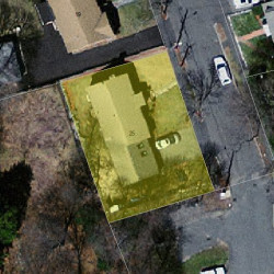 25 Lucille Pl, Newton, MA 02464 aerial view