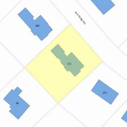 203 Old Farm Rd, Newton, MA 02459 plot plan
