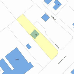 12 Allen Pl, Newton, MA 02465 plot plan