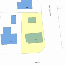 329 Ward St, Newton, MA 02459 plot plan