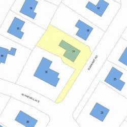24 Elmhurst Rd, Newton, MA 02458 plot plan