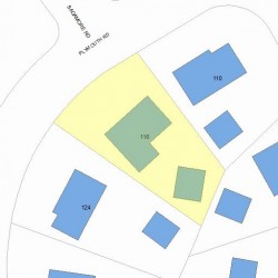 116 Plymouth Rd, Newton, MA 02461 plot plan