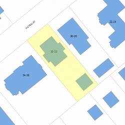 32 Floral St, Newton, MA 02461 plot plan