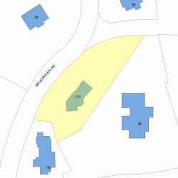 100 Bishopsgate Rd, Newton, MA 02459 plot plan