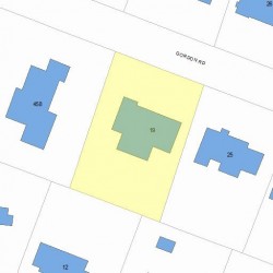 19 Gordon Rd, Newton, MA 02468 plot plan