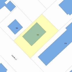 168 Adams St, Newton, MA 02460 plot plan