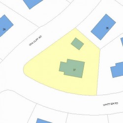 37 Whittier Rd, Newton, MA 02460 plot plan