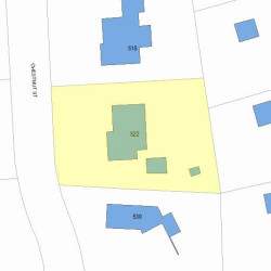 522 Chestnut St, Newton, MA 02468 plot plan