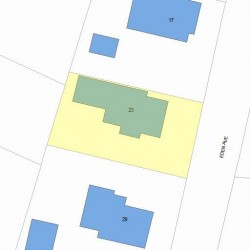 23 Eden Ave, Newton, MA 02465 plot plan