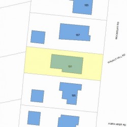 191 Woodcliff Rd, Newton, MA 02461 plot plan