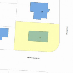 71 Heatherland Rd, Newton, MA 02461 plot plan