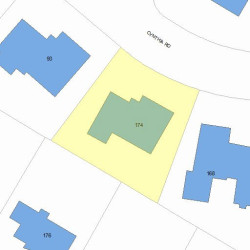 174 Cynthia Rd, Newton, MA 02459 plot plan