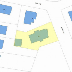 7 Hovey St, Newton, MA 02458 plot plan