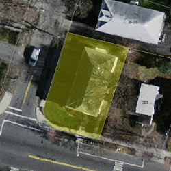 307 Tremont St, Newton, MA 02458 aerial view