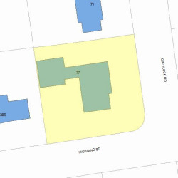 77 Greylock Rd, Newton, MA 02465 plot plan