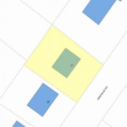 17 Arapahoe Rd, Newton, MA 02465 plot plan