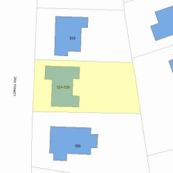 526 Lowell Ave, Newton, MA 02460 plot plan