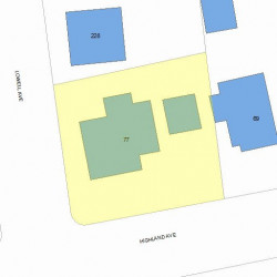 77 Highland Ave, Newton, MA 02460 plot plan