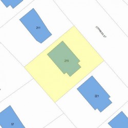 215 Cypress St, Newton, MA 02459 plot plan