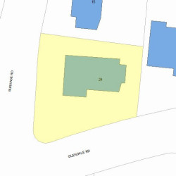 24 Glendale Rd, Newton, MA 02459 plot plan