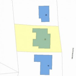 22 Kingswood Rd, Newton, MA 02466 plot plan