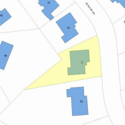 71 Sevland Rd, Newton, MA 02459 plot plan