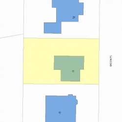 15 Bacon Pl, Newton, MA 02464 plot plan