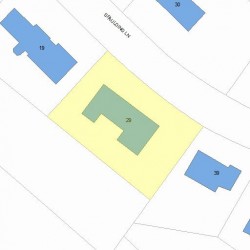29 Spaulding Ln, Newton, MA 02459 plot plan