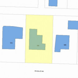 111 Oakdale Rd, Newton, MA 02461 plot plan