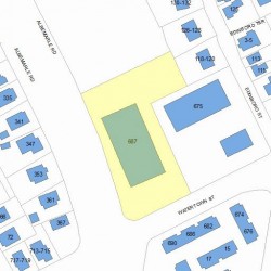 687 Watertown St, Newton, MA 02460 plot plan