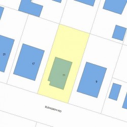 11 Elsworth Rd, Newton, MA 02465 plot plan