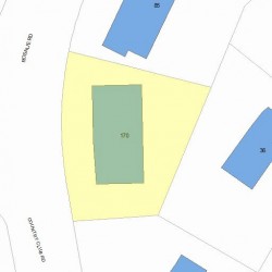 170 Country Club Rd, Newton, MA 02459 plot plan